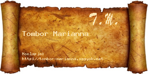 Tombor Marianna névjegykártya